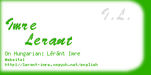 imre lerant business card